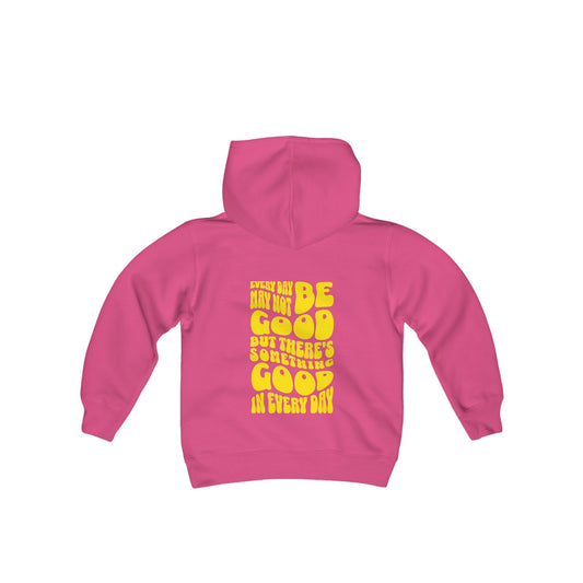 Good Day in Hot Pink Youth Hooded Sweatshirt